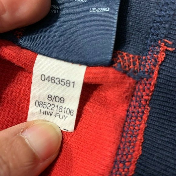 Tommy Hilfiger Crest Spell Out Jacket Full Zip Sweatshirt Cotton Red Blue L Mint - Picture 9 of 12
